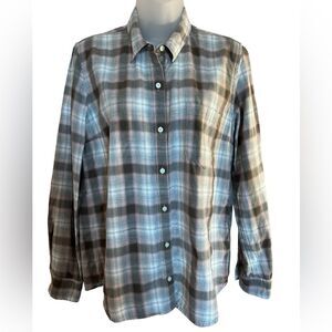 Gap Fitted Boyfriend Plaid Cowgirl Shirt Size M